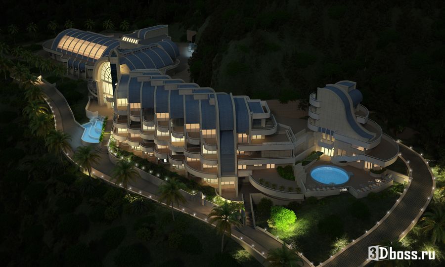 3D визуализация гостиницы в г. Сочи